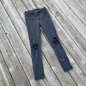 Tokyo Darling dark gray ripped skinny jeans